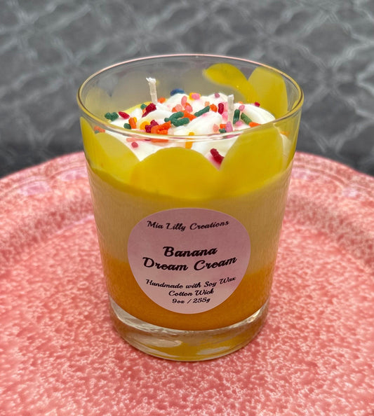 Banana Dream Cream Dessert Candle